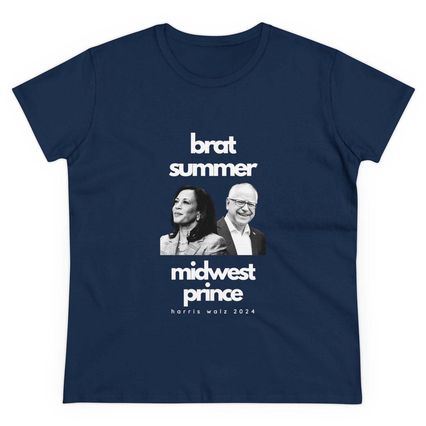 Brat Summer Midwest Prince - Tim Walz Kamala Harris T-Shirt - Women's Fitted Tee