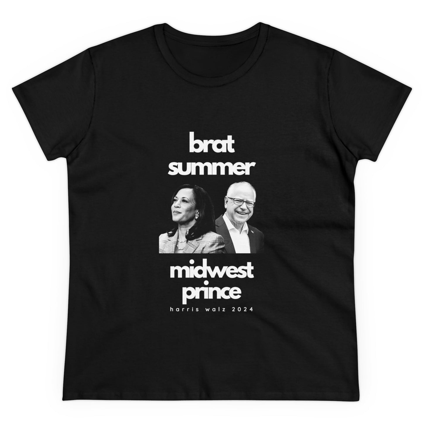Brat Summer Midwest Prince - Tim Walz Kamala Harris T-Shirt - Women's Fitted Tee
