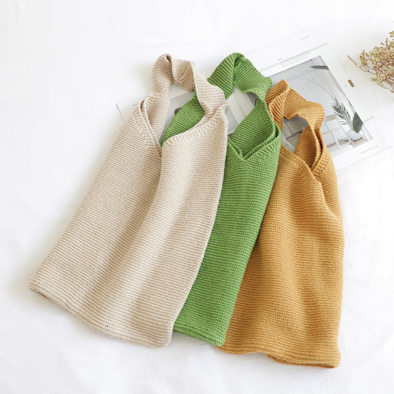 Vintage Woolen Shopping Bag
