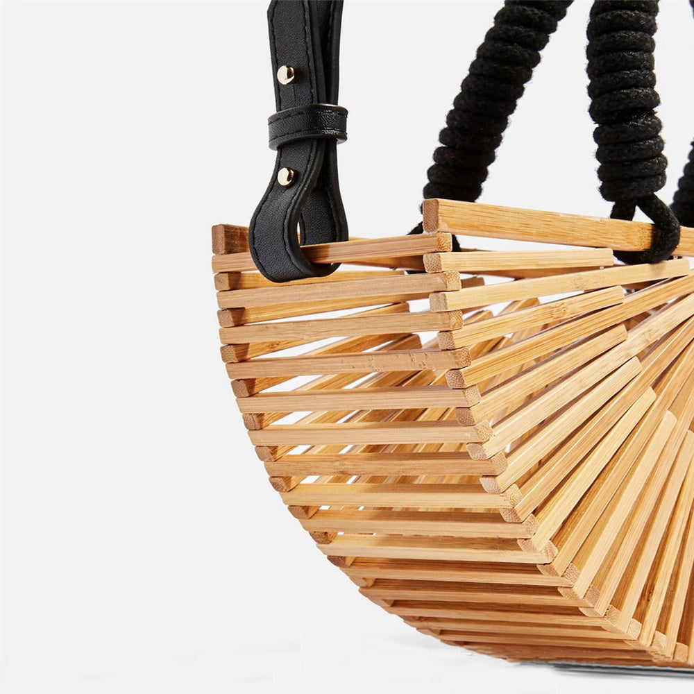 Rope and Bamboo Crossbody Bag