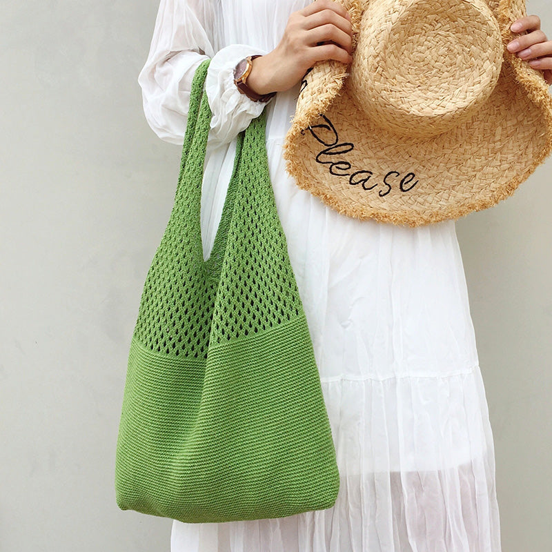 Knit Tote Sweater Shopping Bag