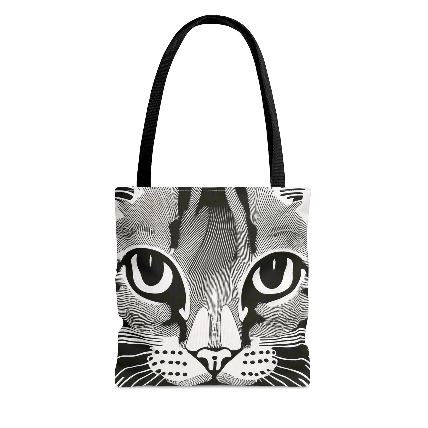 Inked Cat Face Tote