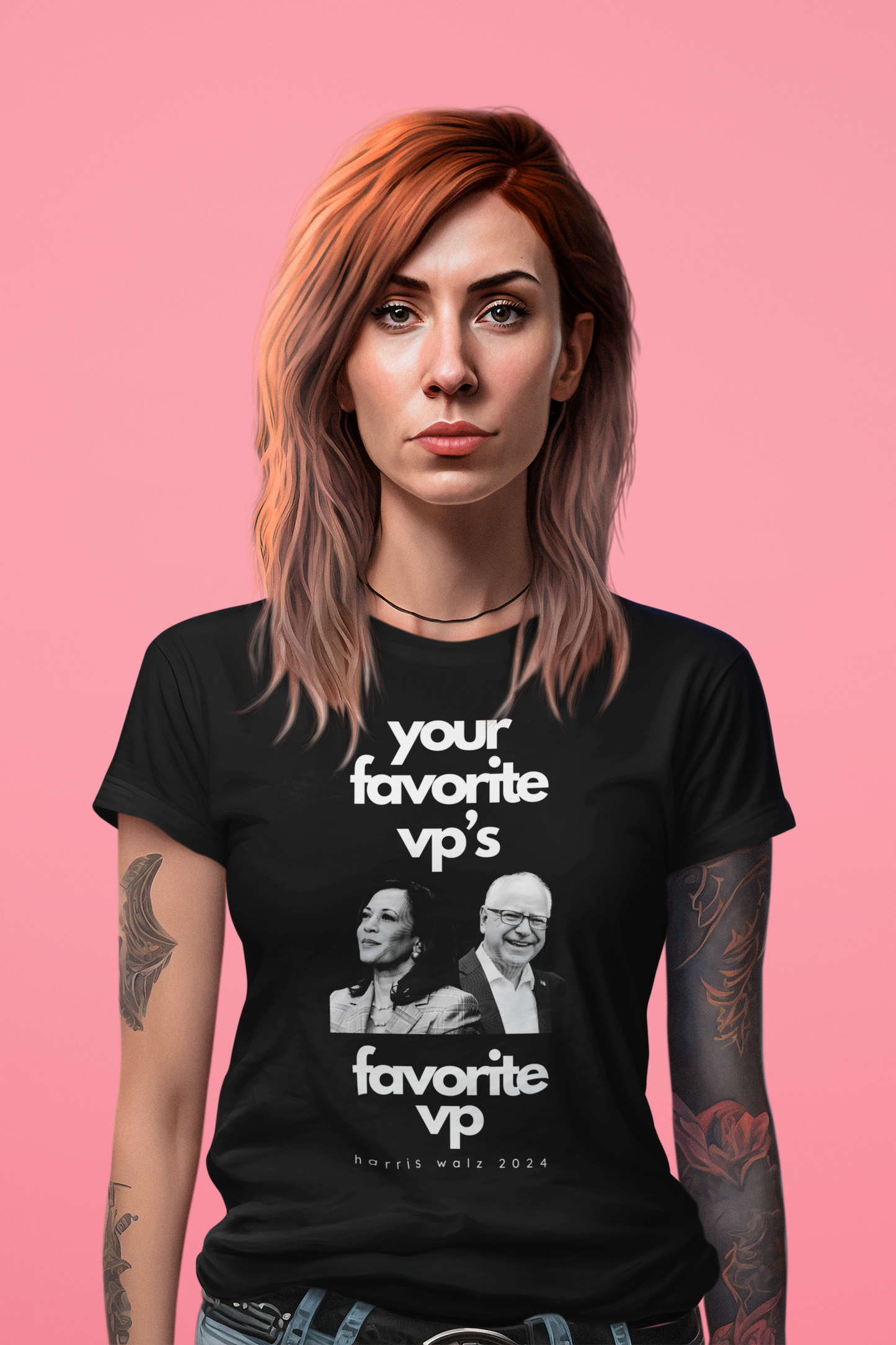 Favorite VP - Tim Walz Kamala Harris T-Shirt - Women's Fitted Tee