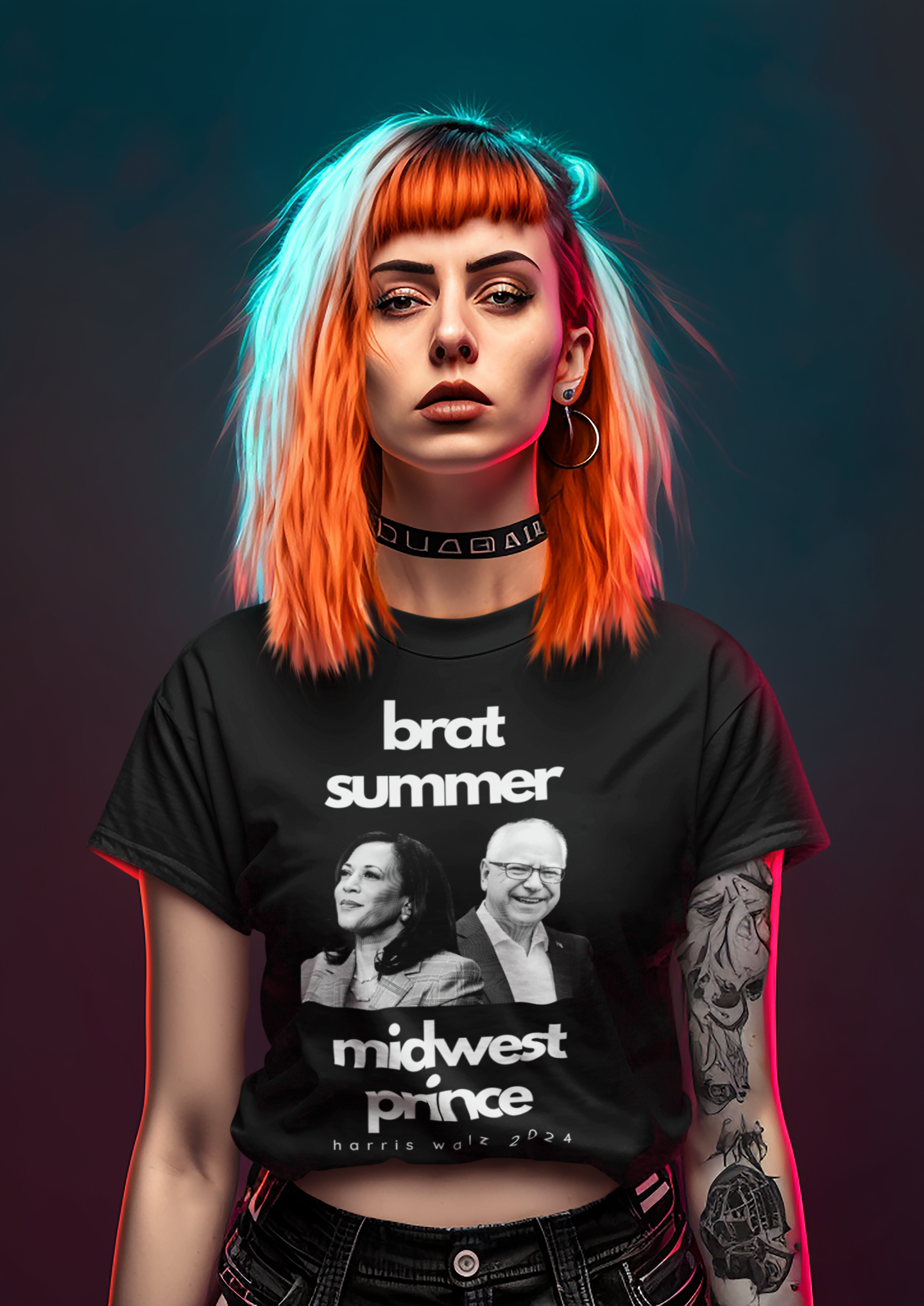 Brat Summer Midwest Prince - Tim Walz Kamala Harris T-Shirt - All-Gender Tee