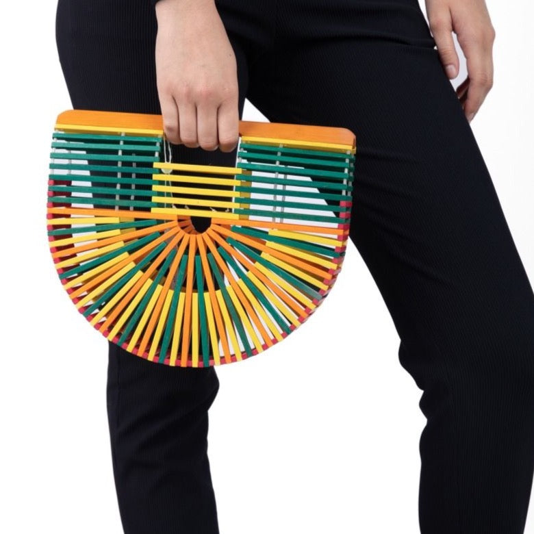 Sunburst Bamboo Handbag