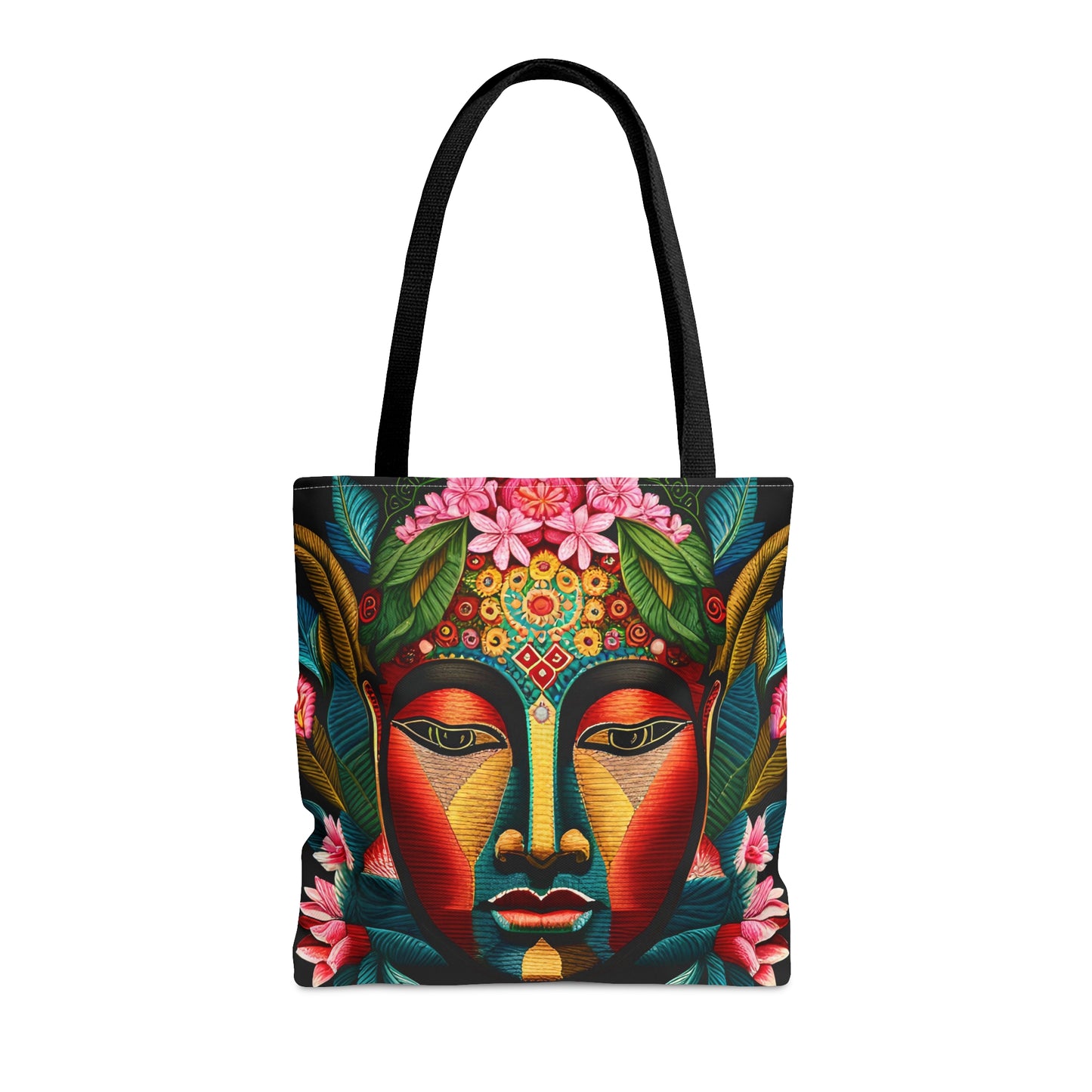Buddha Face Flower Tote
