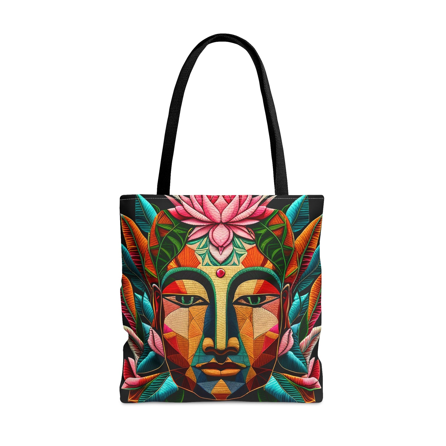 Buddha Face Pink Lotus Tote