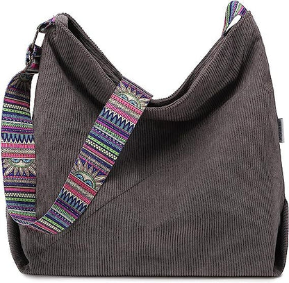 Corduroy Hobo Crossbody Bag - 6 Colors