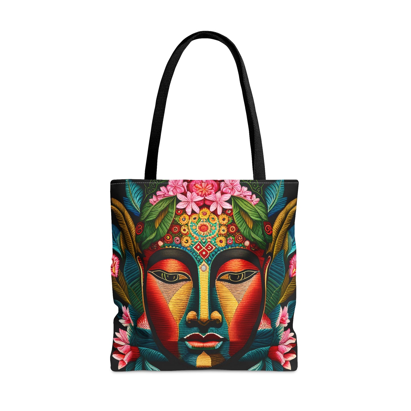 Buddha Face Flower Tote