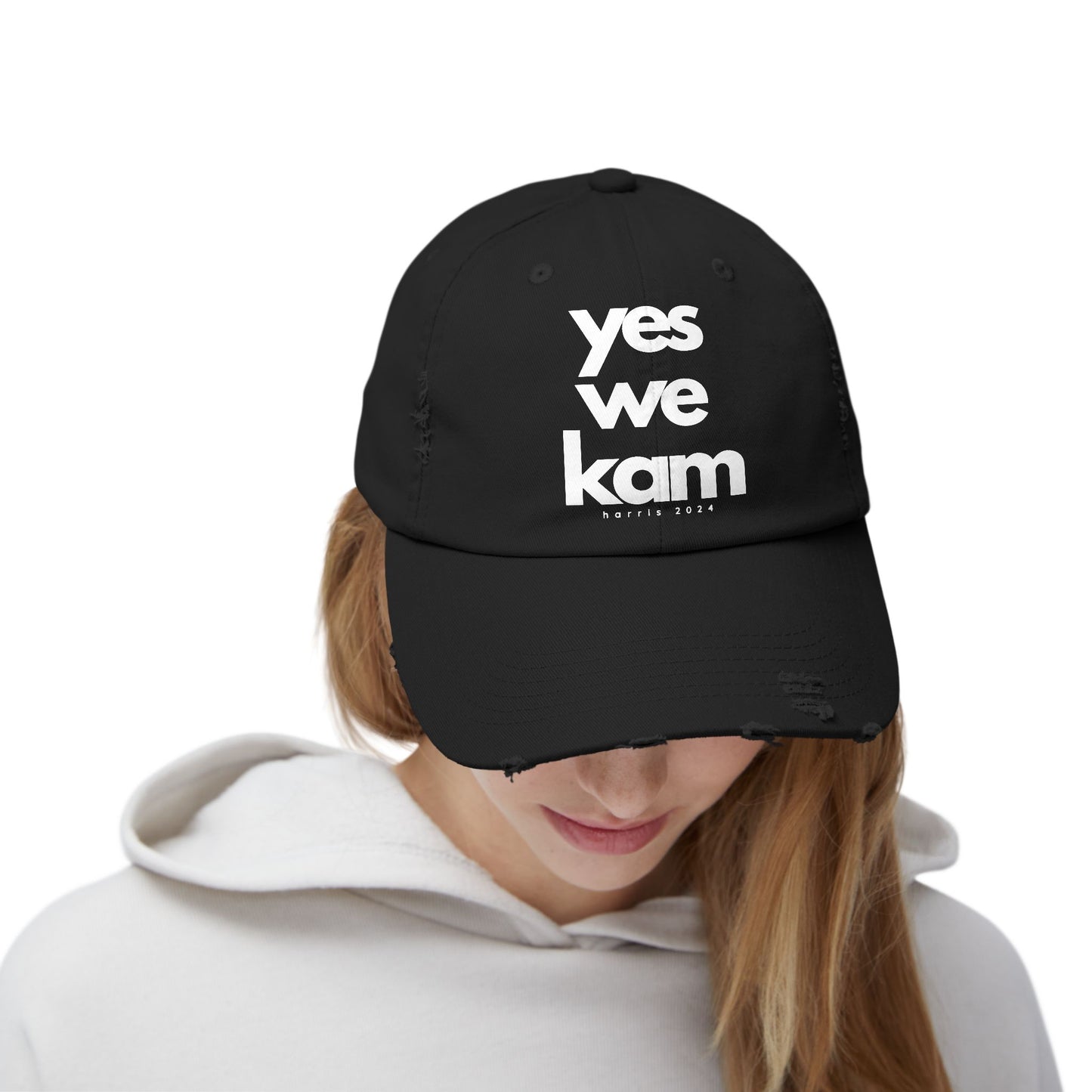 Yes We Kam Hat - Kamala Harris Hat - Distressed Cap