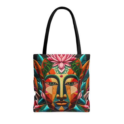 Buddha Face Pink Lotus Tote