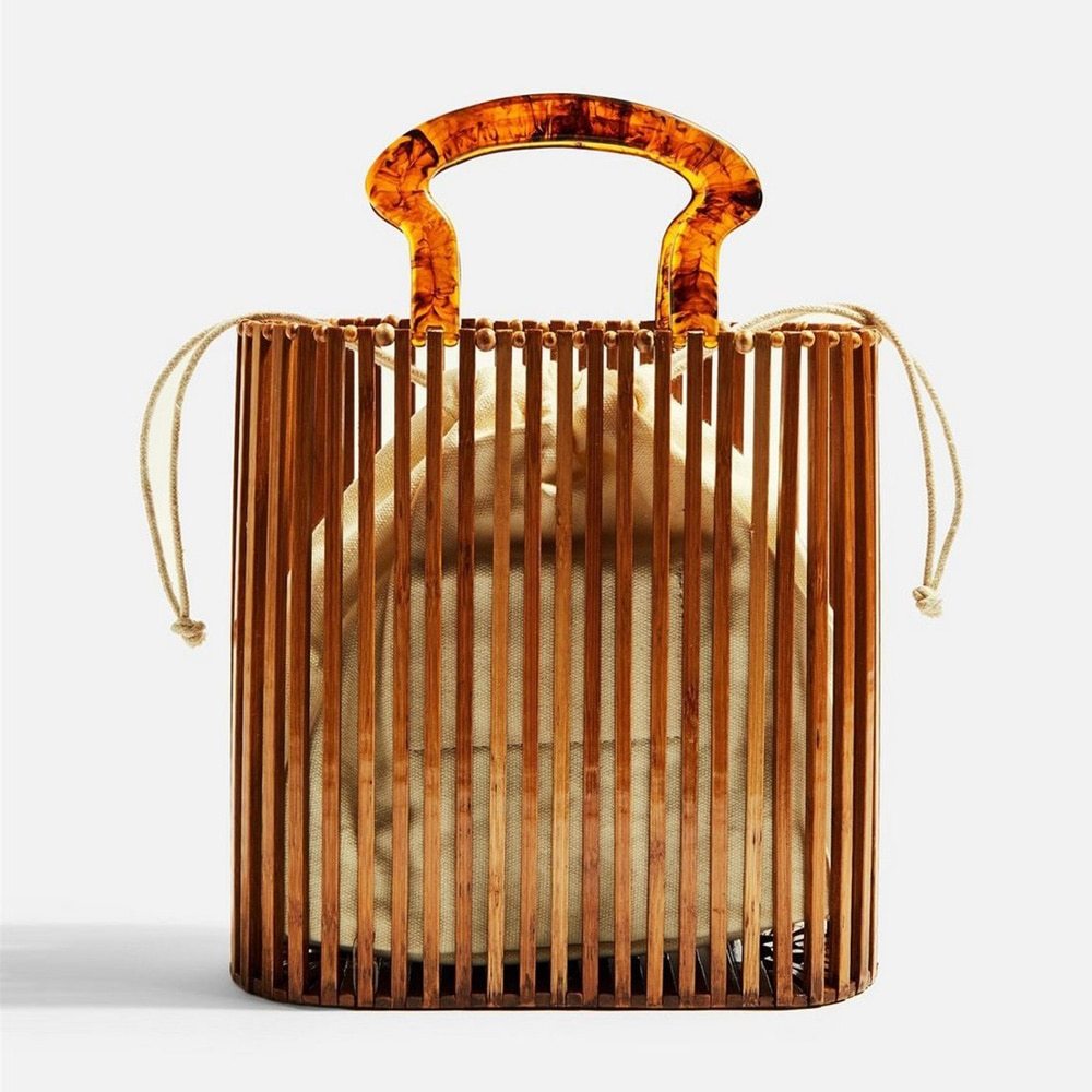 Caged Bamboo Tortoiseshell Bag