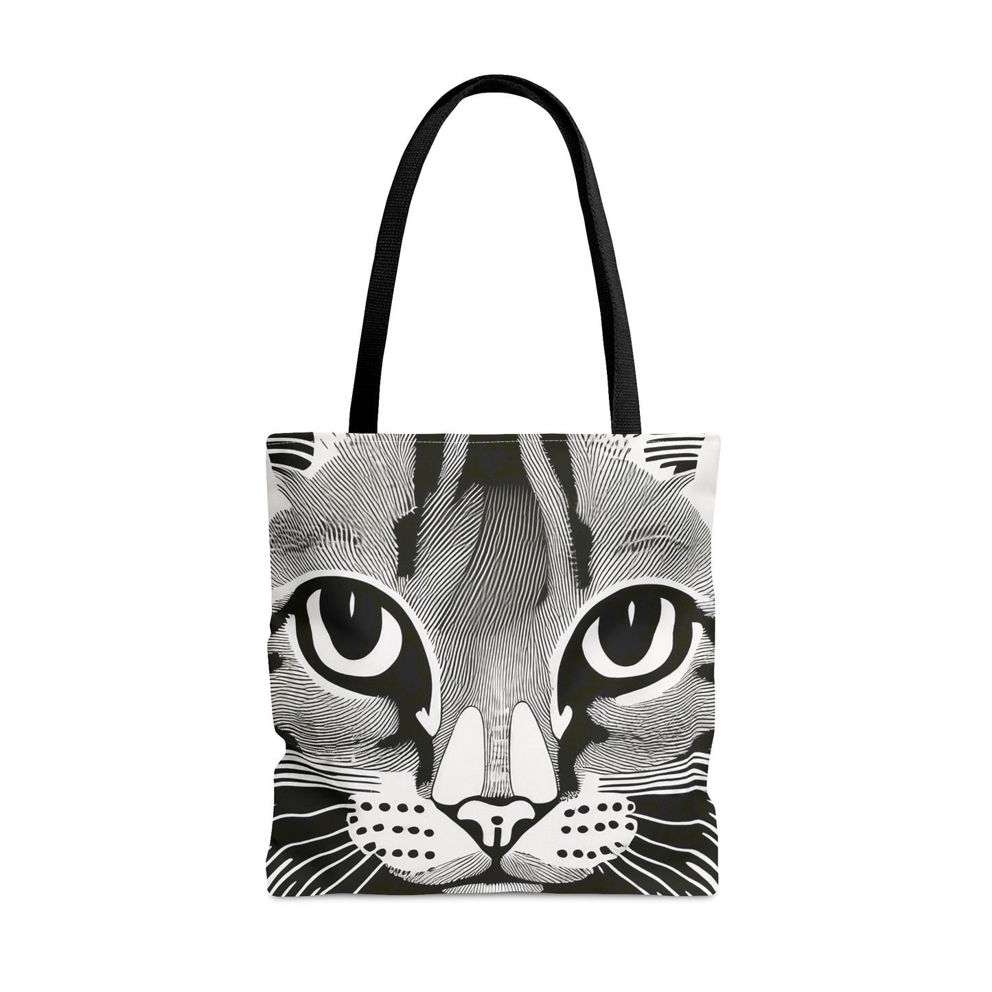 Inked Cat Face Tote