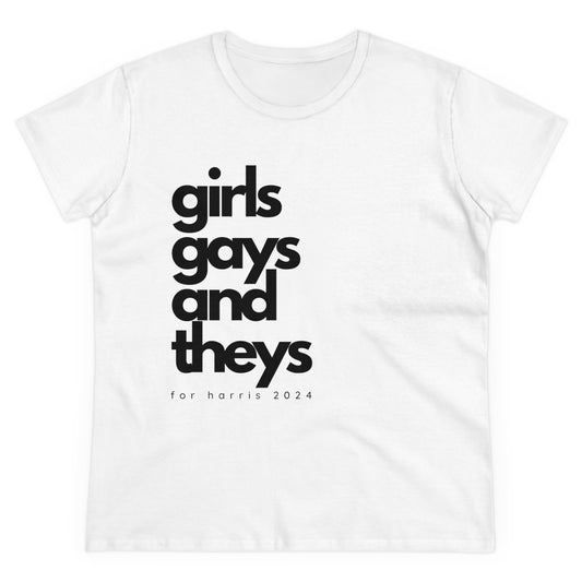 Girls Gays and Theys for Harris - Kamala Harris T-Shirt - Women's Fitted Tee