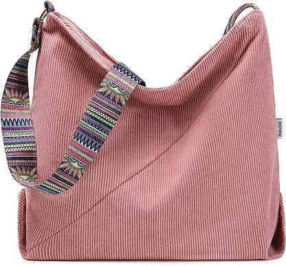 Corduroy Hobo Crossbody Bag - 6 Colors