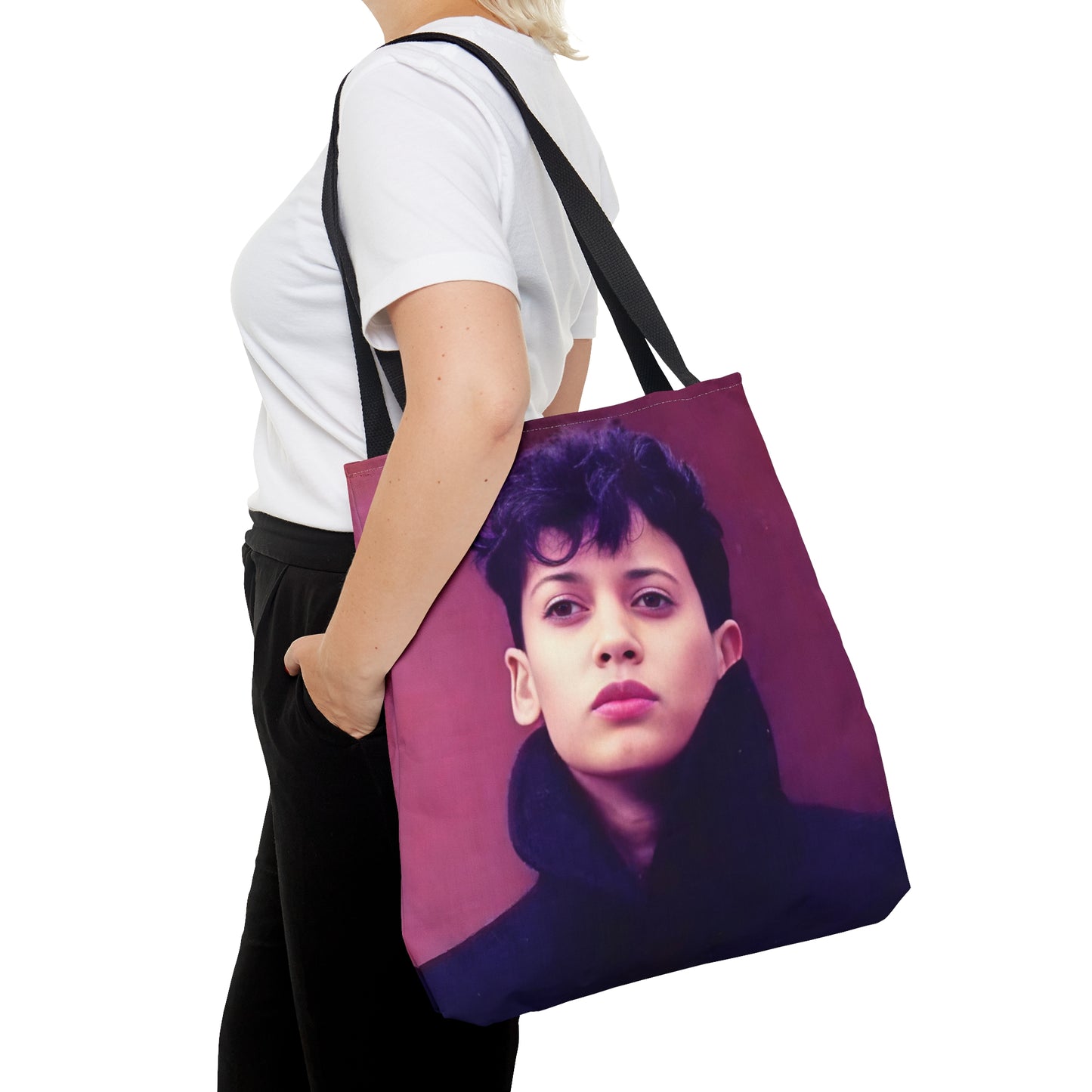 Young Kamala Harris Portrait Canvas Tote Bag