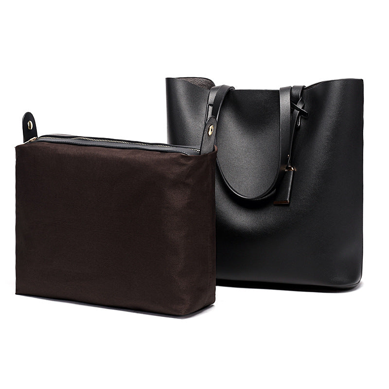 Classic Vegan Leather Carryall Tote Bag