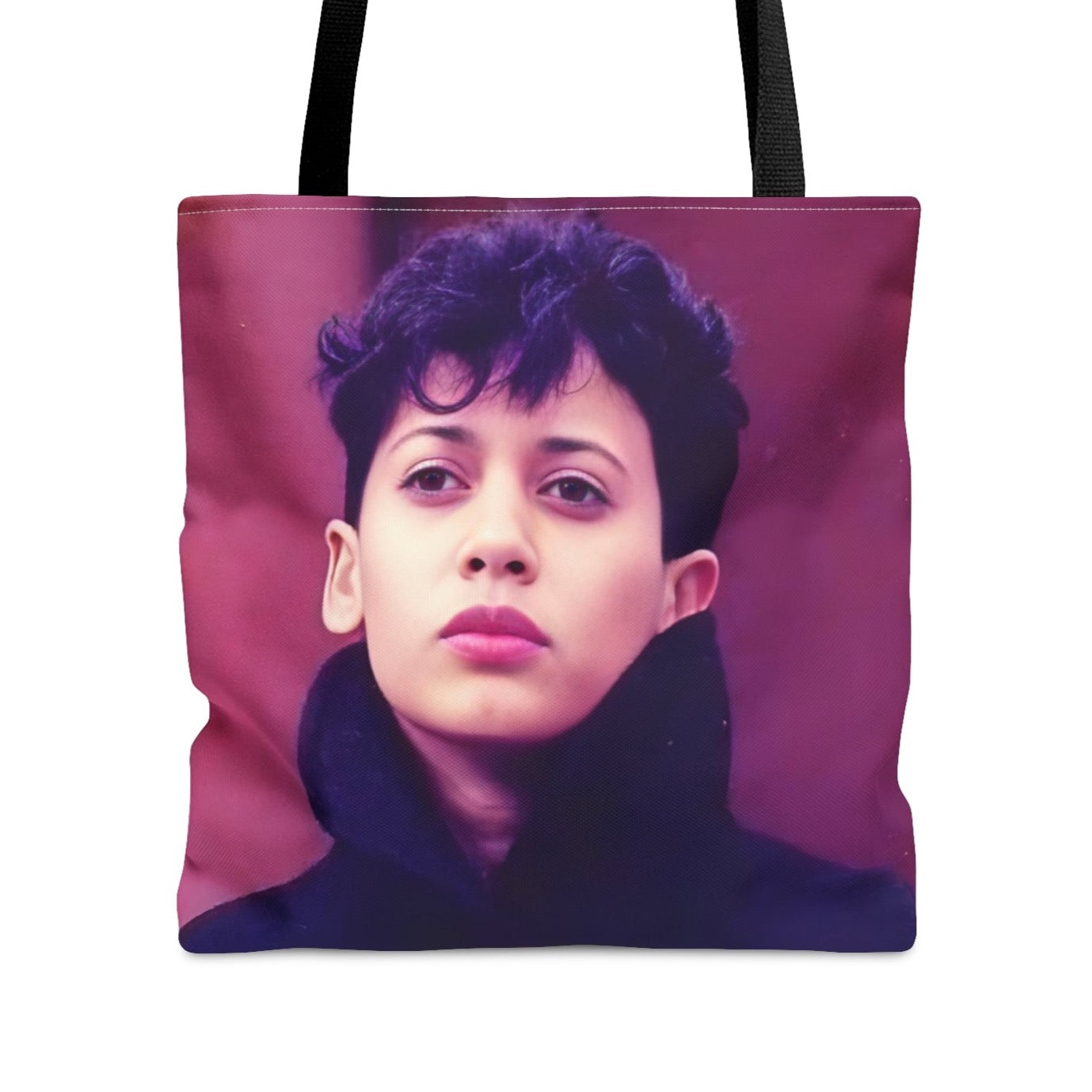 Young Kamala Harris Portrait Canvas Tote Bag