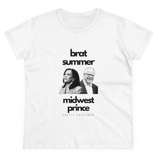 Brat Summer Midwest Prince - Tim Walz Kamala Harris T-Shirt - Women's Fitted Tee