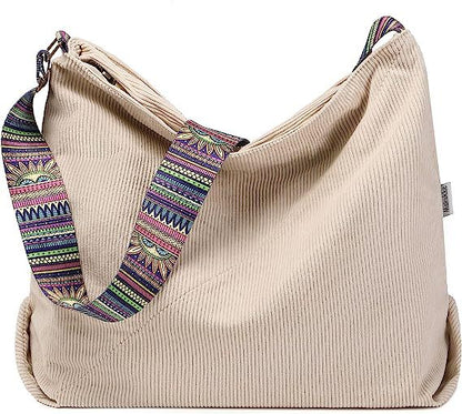 Corduroy Hobo Crossbody Bag - 6 Colors