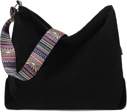 Corduroy Hobo Crossbody Bag - 6 Colors