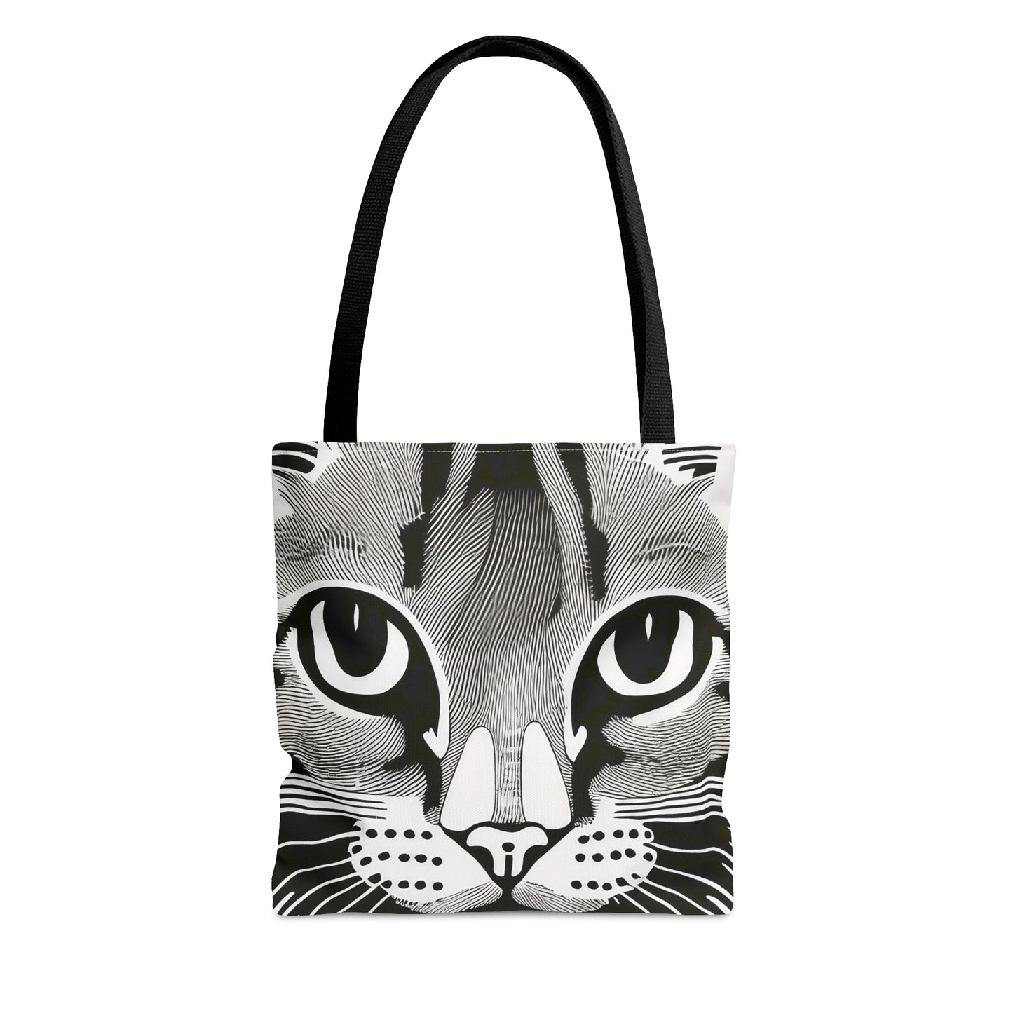 Inked Cat Face Tote