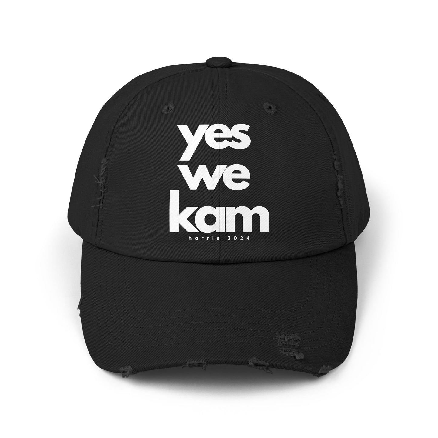 Yes We Kam Hat - Kamala Harris Hat - Distressed Cap