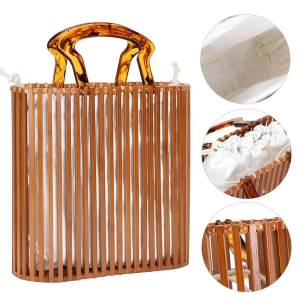 Caged Bamboo Tortoiseshell Bag