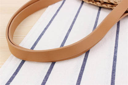 Round Summer Straw Zipper Bag