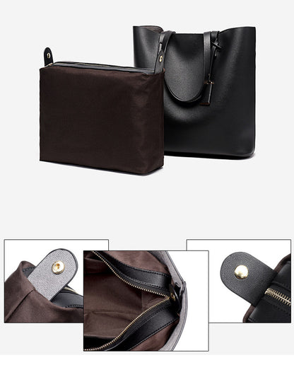 Classic Vegan Leather Carryall Tote Bag