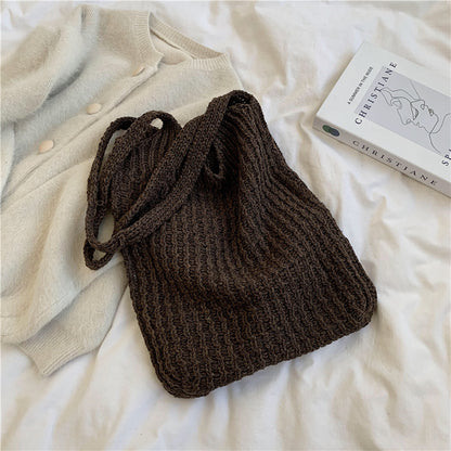 Woven Bucket Shopping Bag