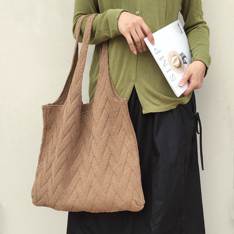 Knit Sweater Shopping Bag