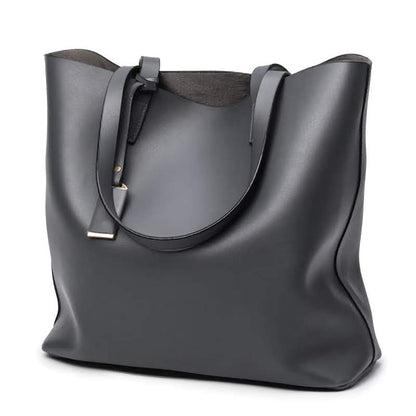 Classic Vegan Leather Carryall Tote Bag