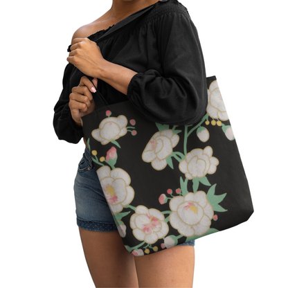 Floral Embroidered Tote